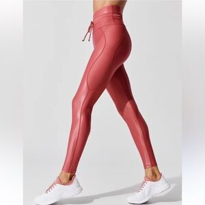 Carbon38 Drawstring Paneled Leggings